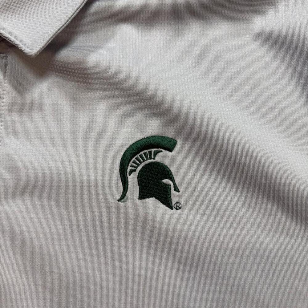 Nike dri fit light grey Michigan state Spartans logo size XL. NCAA - Picture 3 of 6